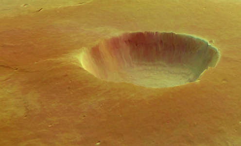 Foto: Kaldera des Vulkans Albor Tholus auf dem Planeten Mars