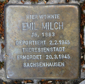 Foto: Stolperstein für Emil Milch